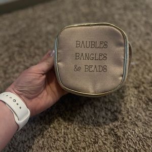 Pink and Gold Travel Jewelry Case
